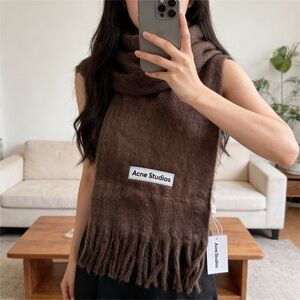 Acne Studios Brown Wool Scarf